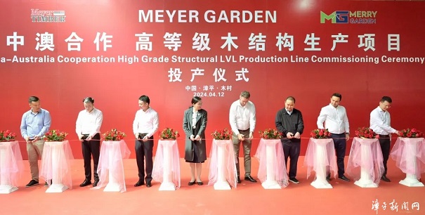 福建省漳平木村林产有限公司中澳合作项目举行投产仪式